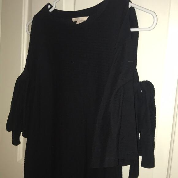 H&M little black dress cold shoulder ties 6 - Picture 4 of 6